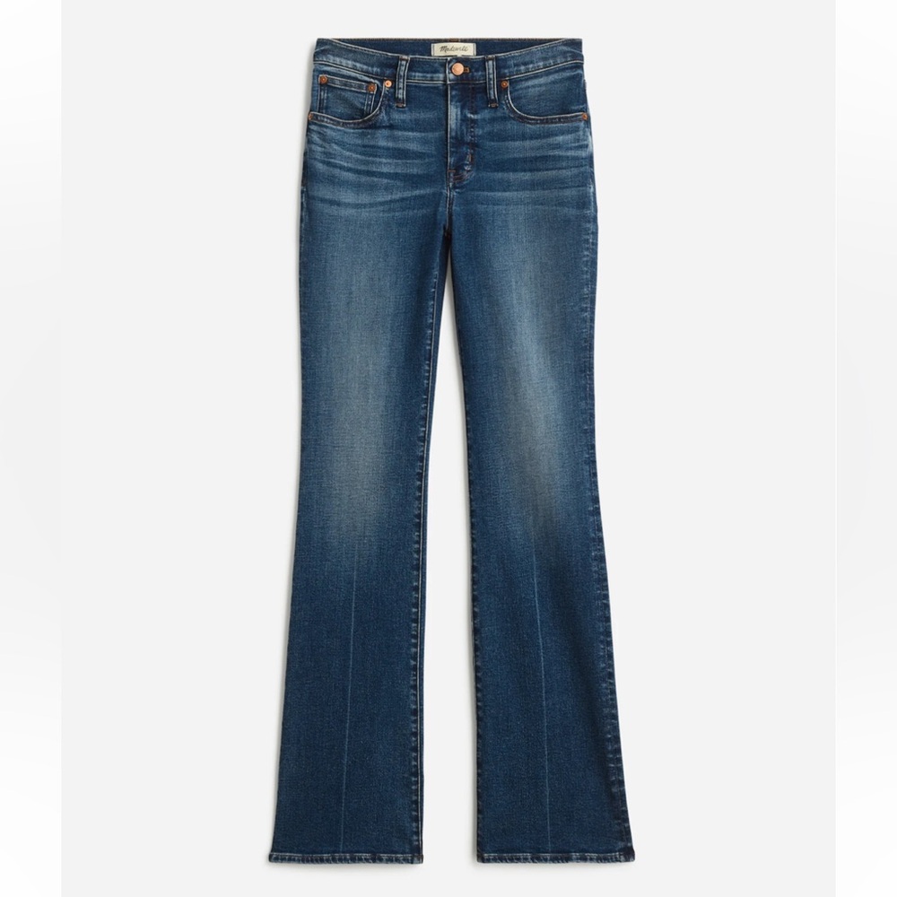 NWT Madewell Curvy Kickout Women's Boot Cut Jeans in Deep Blue size 25